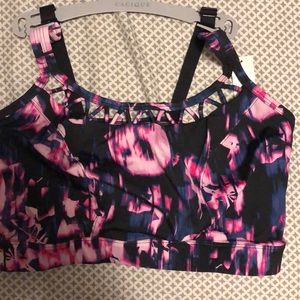 Floral pattern sports bra